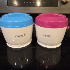 Set Of 2 Crock-Pot Electric Lunch Box Portable Food Warmers.